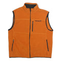 TIMBERLAND Mens Orange Sleeveless Zip Fleece Jacket M Polyester Outdoor Casual