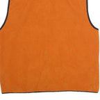 TIMBERLAND Mens Orange Sleeveless Zip Fleece Jacket M Polyester Outdoor Casual