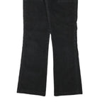 7 FOR ALL MANKIND Womens Regular Fit Black Straight Trousers W30 L30 Zip Cotton
