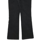 7 FOR ALL MANKIND Womens Regular Fit Black Straight Trousers W30 L30 Zip Cotton