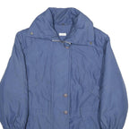 Womens Blue Plain Jacket UK 12 Zip Oversized Regular Fit Casual Lightweight