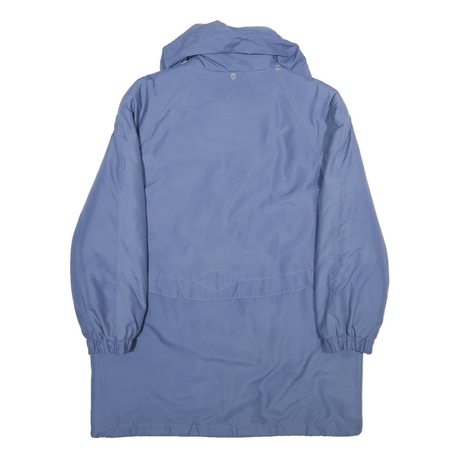 Womens Blue Plain Jacket UK 12 Zip Oversized Regular Fit Casual Lightweight