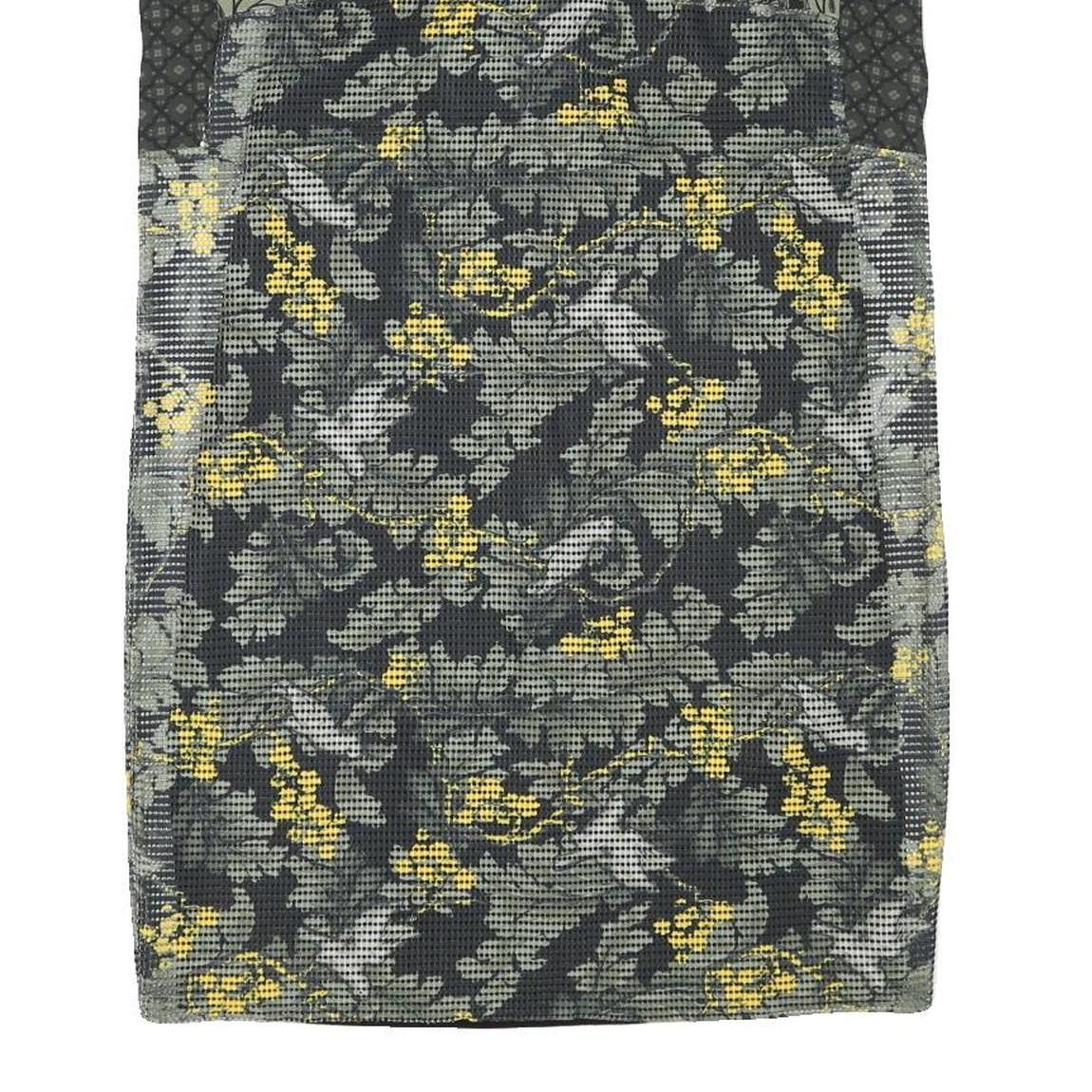 DESIGUAL Womens Grey & Yellow Floral Day Jersey Sleeveless Mini Dress Size M