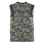 DESIGUAL Womens Grey & Yellow Floral Day Jersey Sleeveless Mini Dress Size M