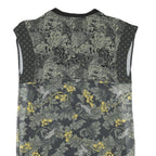 DESIGUAL Womens Grey & Yellow Floral Day Jersey Sleeveless Mini Dress Size M