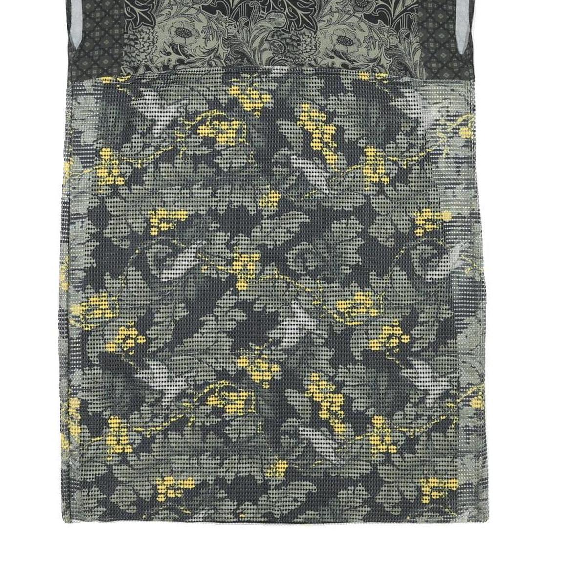 DESIGUAL Womens Grey & Yellow Floral Day Jersey Sleeveless Mini Dress Size M