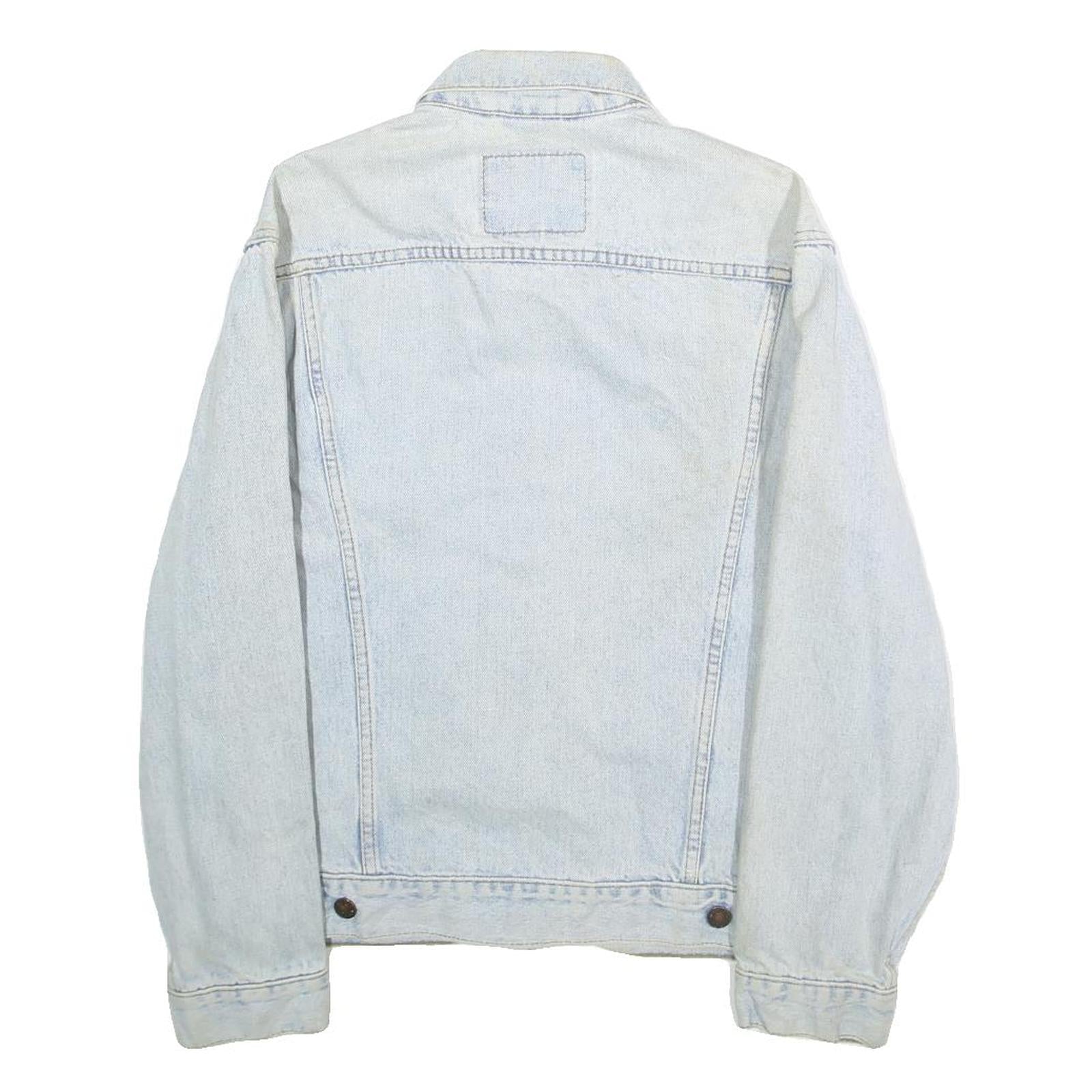 LEVI'S Mens Blue Cotton Denim Jacket S Button Casual Classic Light Wash