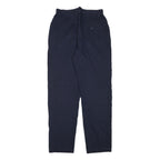 Womens Cotton Blend Navy Relaxed Straight Leg Trousers W27 L30 Zip Closure