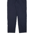 Womens Cotton Blend Navy Relaxed Straight Leg Trousers W27 L30 Zip Closure