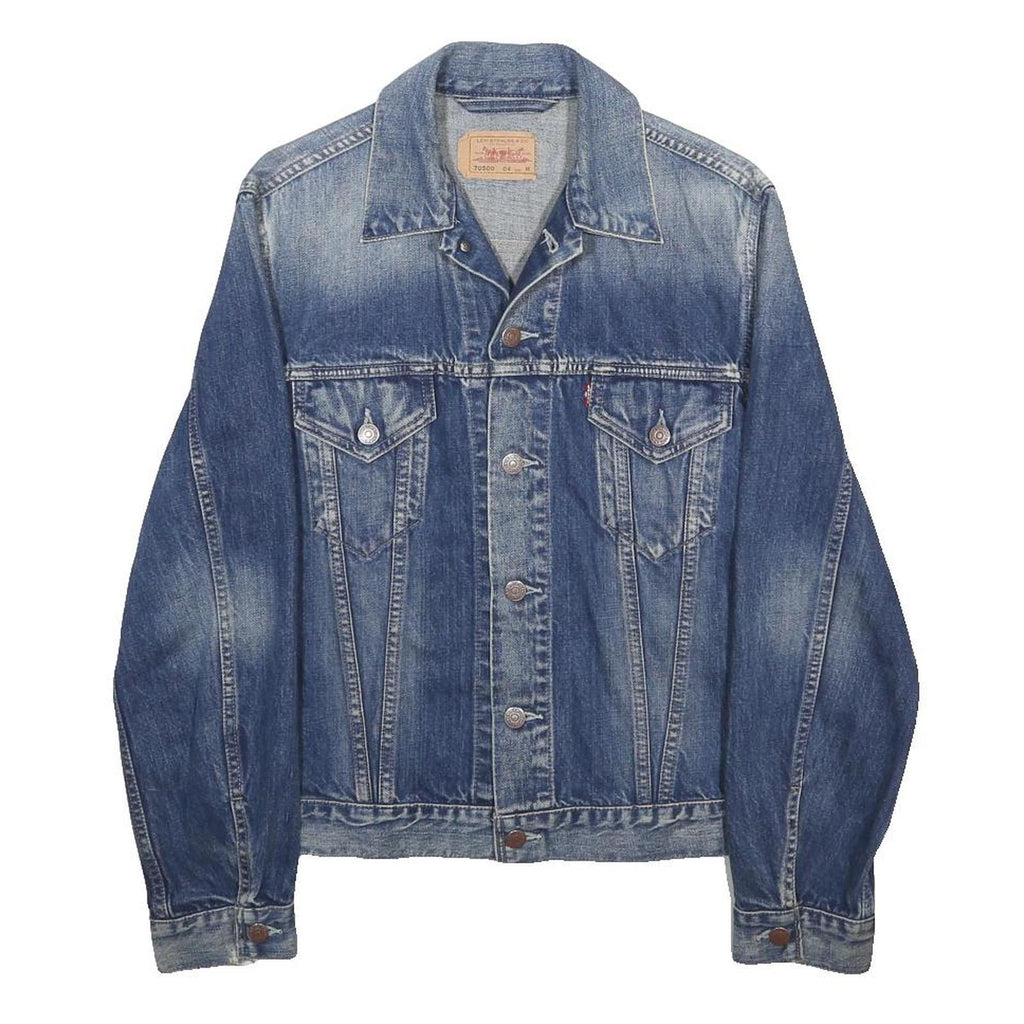 LEVI'S Mens Blue Denim Jacket M Cotton Button Plain Classic Casual Outerwear