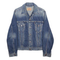 LEVI'S Mens Blue Denim Jacket M Cotton Button Plain Classic Casual Outerwear