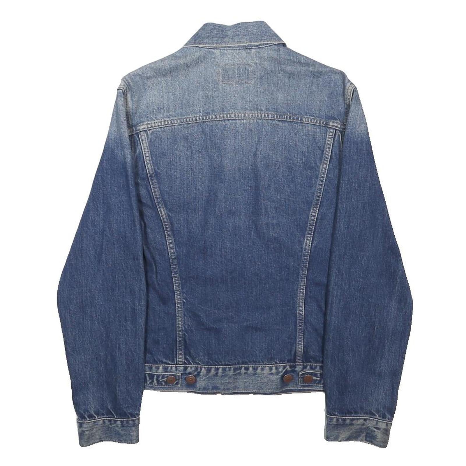 LEVI'S Mens Blue Denim Jacket M Cotton Button Plain Classic Casual Outerwear