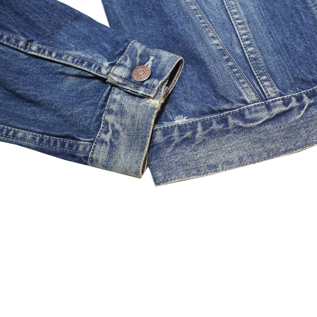 LEVI'S Mens Blue Denim Jacket M Cotton Button Plain Classic Casual Outerwear