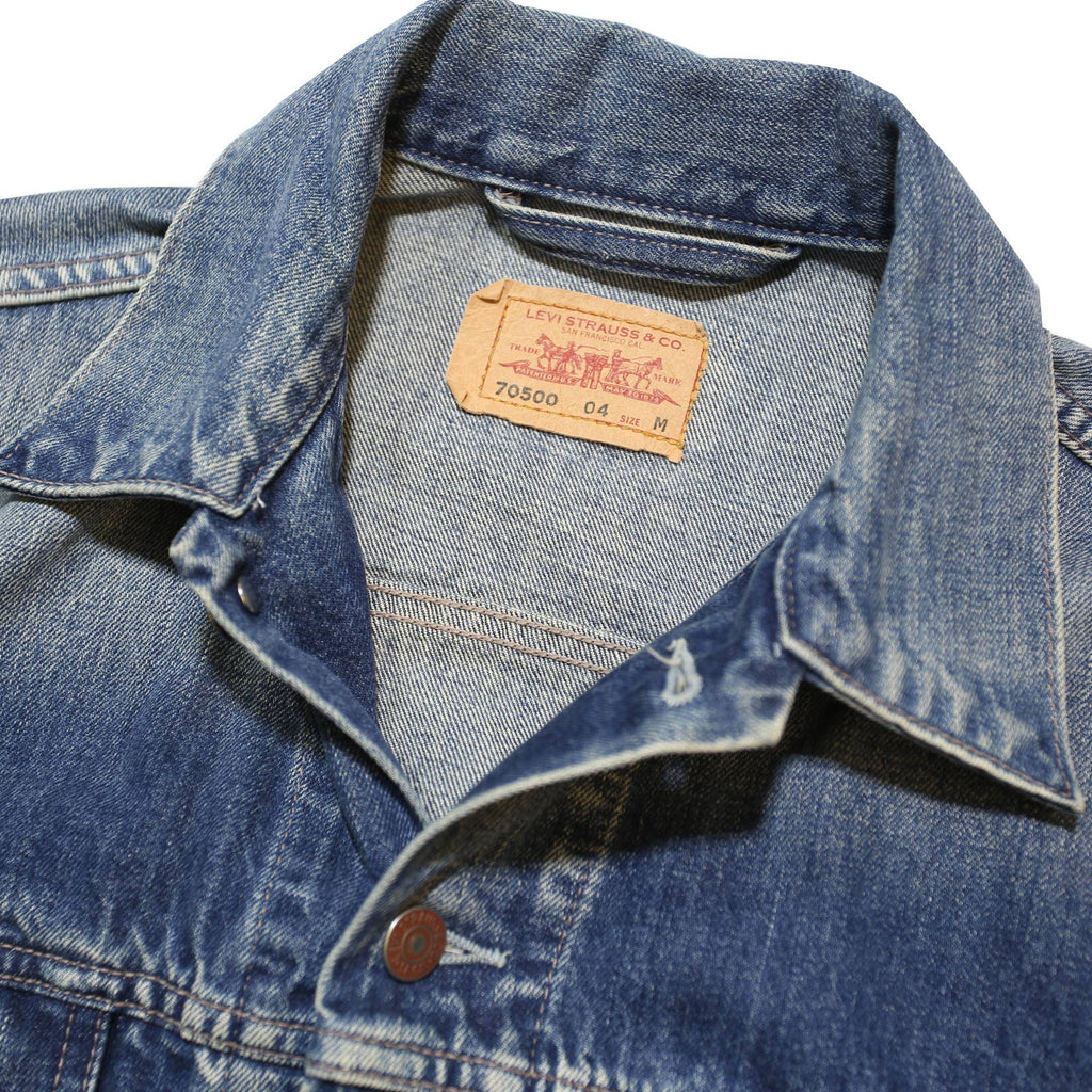 LEVI'S Mens Blue Denim Jacket M Cotton Button Plain Classic Casual Outerwear