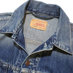 LEVI'S Mens Blue Denim Jacket M Cotton Button Plain Classic Casual Outerwear