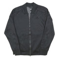 ADIDAS Mens Black Jacket S Polyester Blend Plain Zip Athletic Sportswear