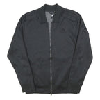 ADIDAS Mens Black Jacket S Polyester Blend Plain Zip Athletic Sportswear