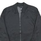 ADIDAS Mens Black Jacket S Polyester Blend Plain Zip Athletic Sportswear
