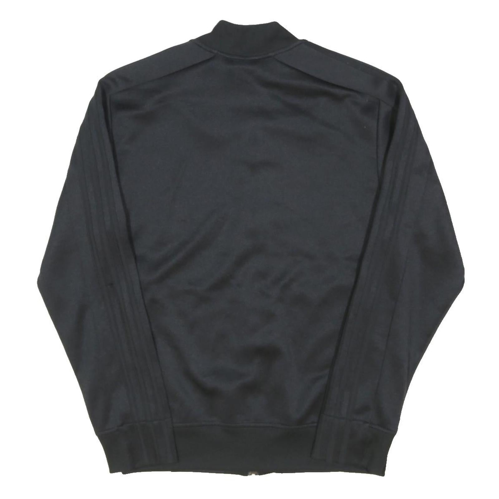 ADIDAS Mens Black Jacket S Polyester Blend Plain Zip Athletic Sportswear