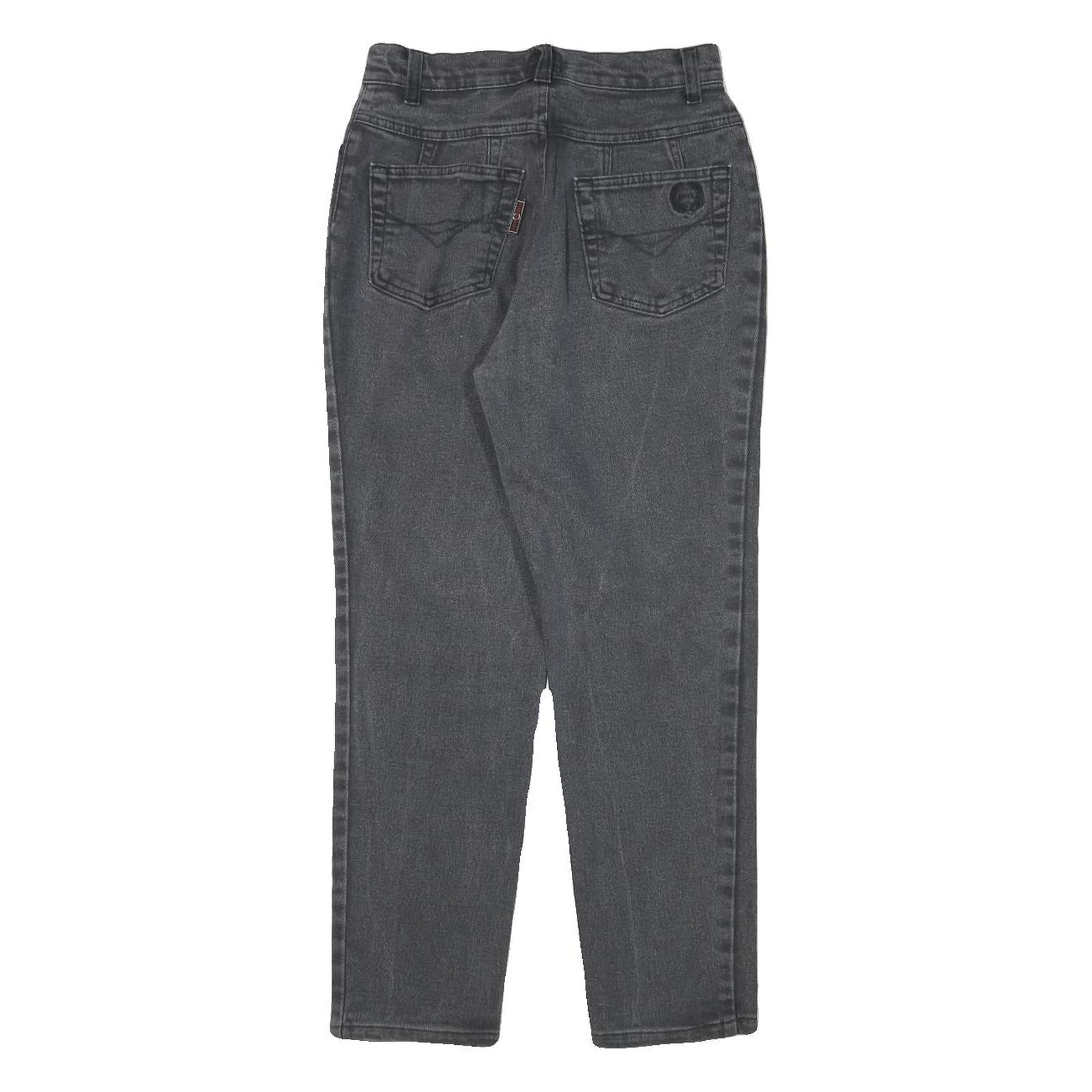 GIAN MARCO VENTURI Womens Jeans Grey Slim Slim W26 L26 Cotton Blend Zip