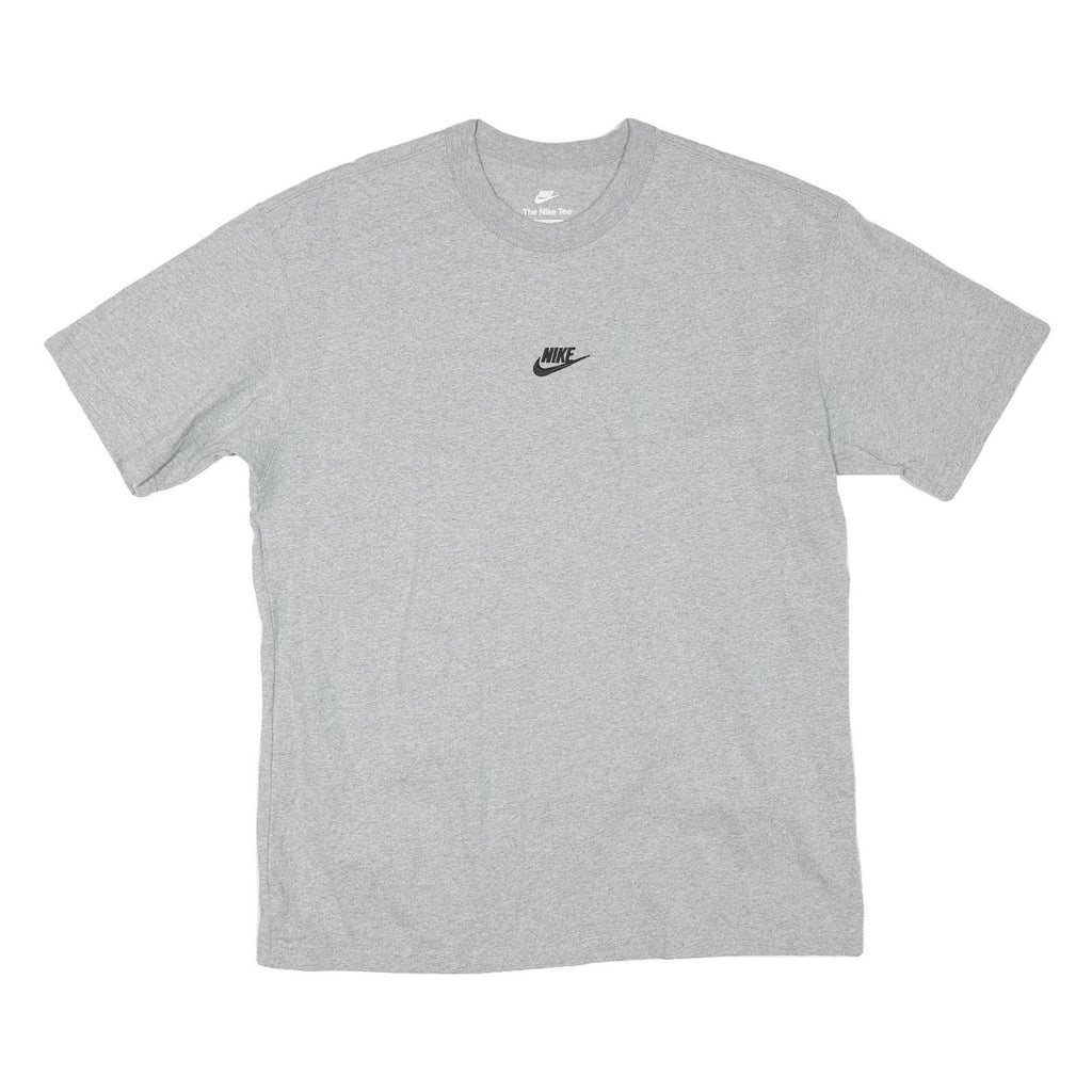 NIKE Mens Grey Crew Neck Short Sleeve Graphic T-Shirt M Classic Cotton Blend
