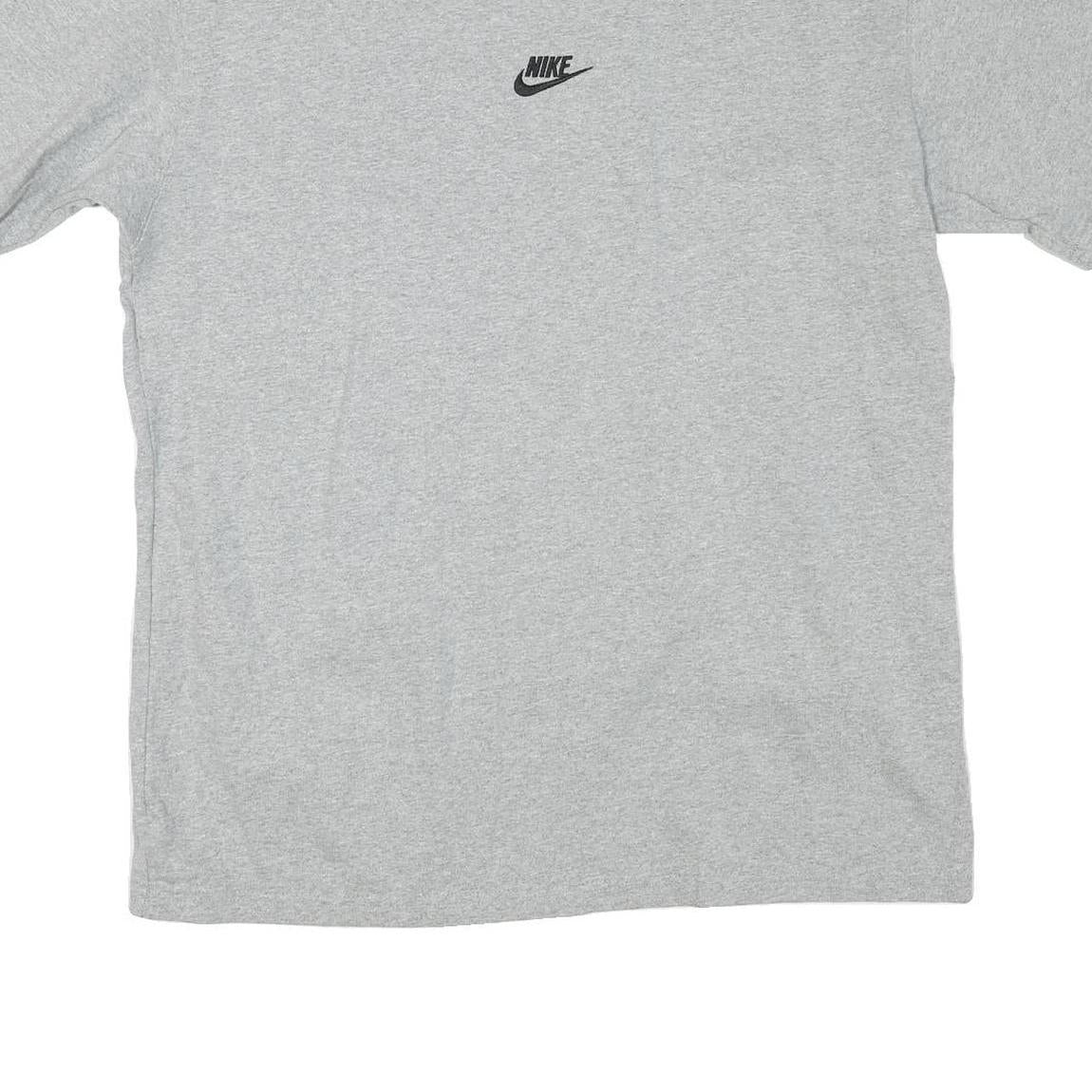 NIKE Mens Grey Crew Neck Short Sleeve Graphic T-Shirt M Classic Cotton Blend