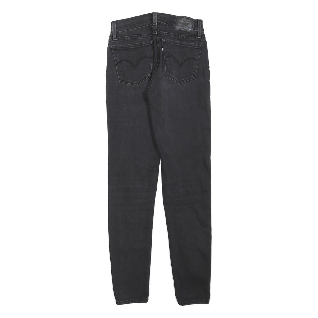 LEVI'S 710 Womens Jeans Black Slim Skinny Denim W24 L30 Stretch Cotton Blend