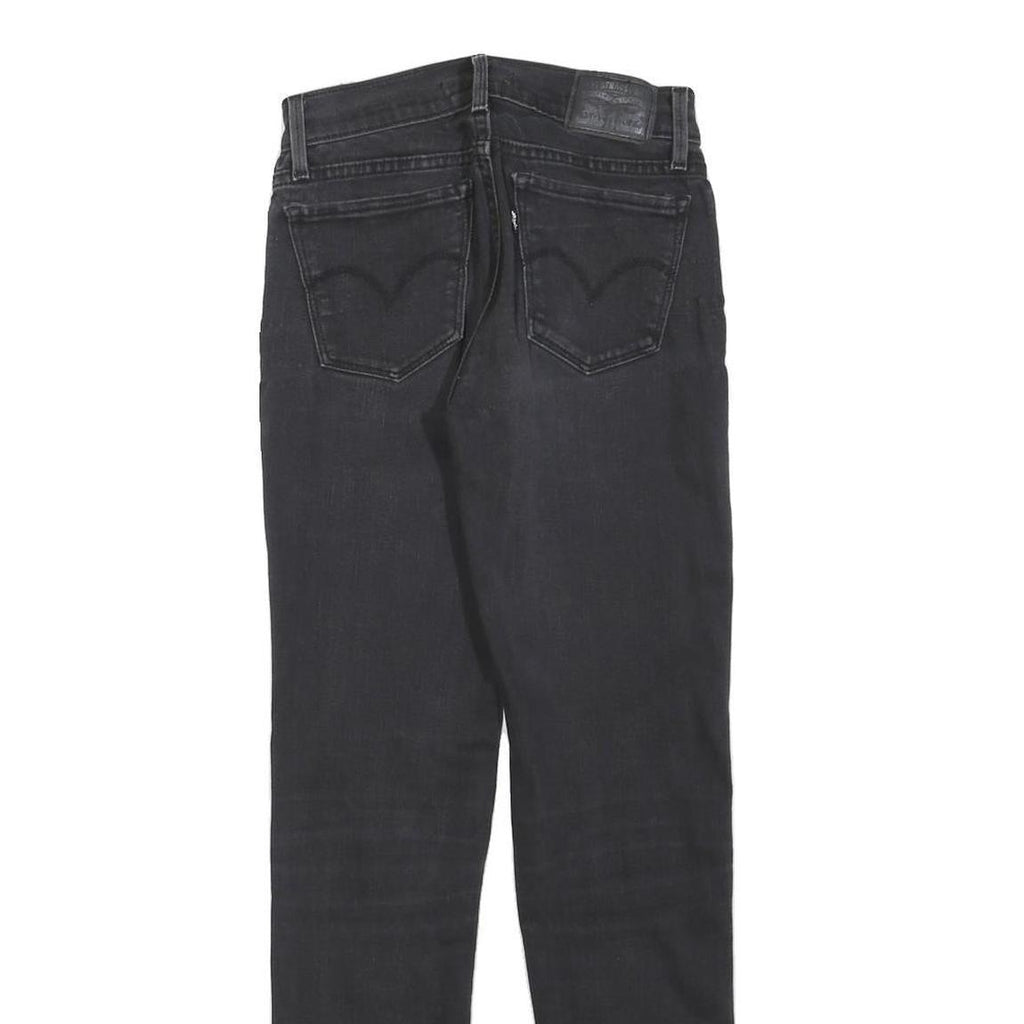 LEVI'S 710 Womens Jeans Black Slim Skinny Denim W24 L30 Stretch Cotton Blend
