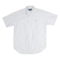 RALPH LAUREN Mens White & Grey Striped Classic Fit M Cotton Shirt Button Down