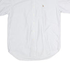 RALPH LAUREN Mens White & Grey Striped Classic Fit M Cotton Shirt Button Down