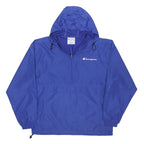 CHAMPION Mens Blue Zip Jacket M Polyester Blend Hooded Casual Sportswear