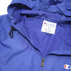CHAMPION Mens Blue Zip Jacket M Polyester Blend Hooded Casual Sportswear