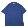 CALVIN KLEIN Mens Blue Short Sleeve Plain XL Cotton Blend Polo Shirt