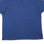 CALVIN KLEIN Mens Blue Short Sleeve Plain XL Cotton Blend Polo Shirt