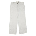 TRIBAL Womens Cotton Blend White Regular Leg Trousers W34 L30 Casual Summer Fit