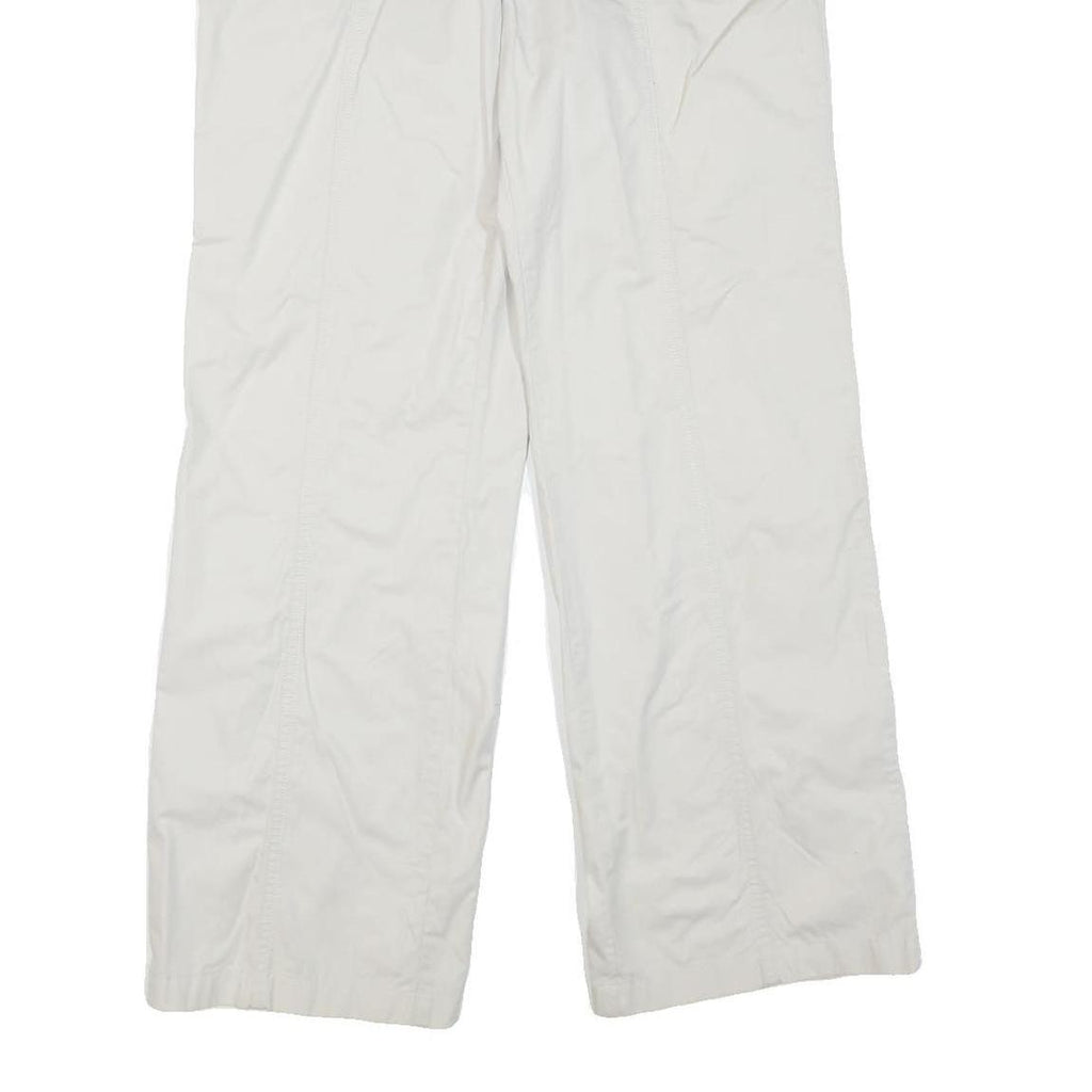 TRIBAL Womens Cotton Blend White Regular Leg Trousers W34 L30 Casual Summer Fit