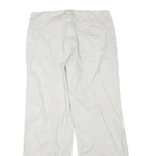 TRIBAL Womens Cotton Blend White Regular Leg Trousers W34 L30 Casual Summer Fit