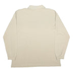 KAPPA Mens Beige Long Sleeve Plain 2XL Cotton Polo Shirt Classic Fit