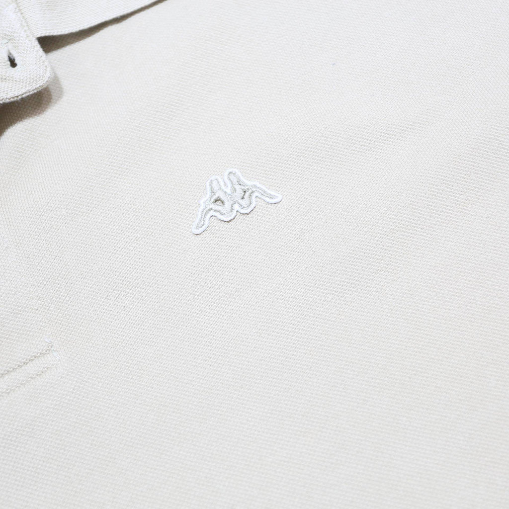 KAPPA Mens Beige Long Sleeve Plain 2XL Cotton Polo Shirt Classic Fit