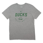 NIKE Mens Grey & Green Ducks Graphic T-Shirt M Short Sleeve Crew Neck Cotton