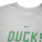 NIKE Mens Grey & Green Ducks Graphic T-Shirt M Short Sleeve Crew Neck Cotton