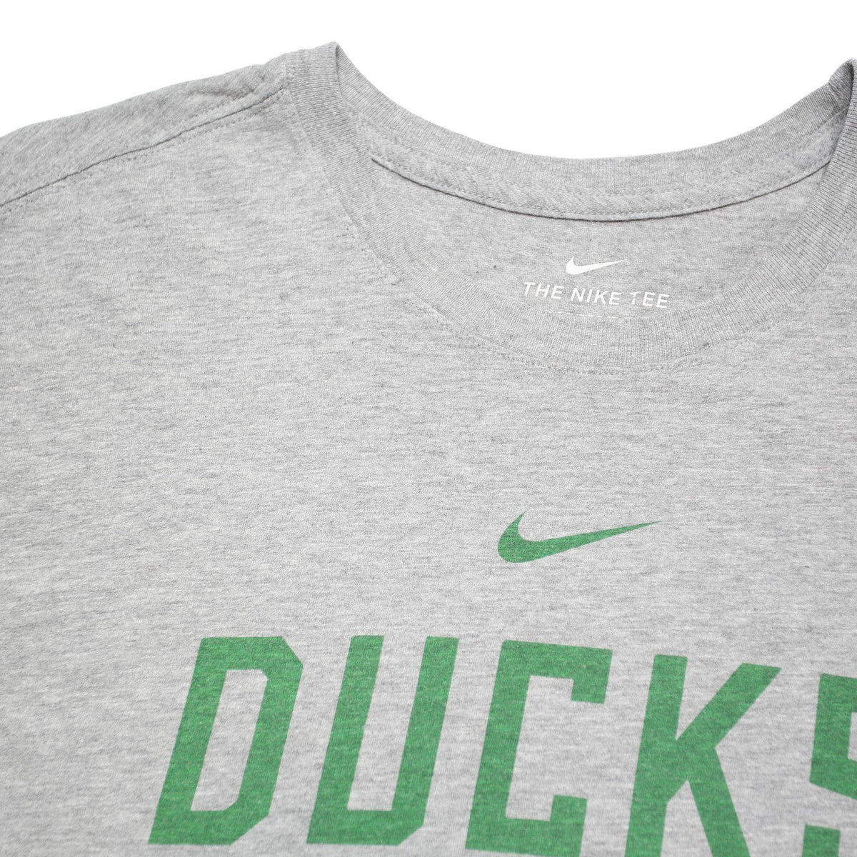 NIKE Mens Grey & Green Ducks Graphic T-Shirt M Short Sleeve Crew Neck Cotton