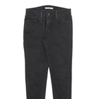LEVI'S 710 Womens Slim Skinny Denim Black W27 L28 Cotton Blend Jeans Zip