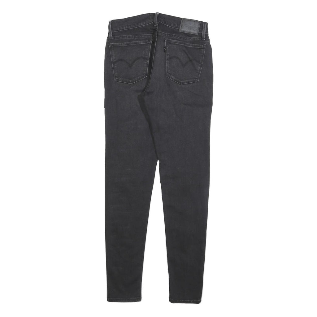 LEVI'S 710 Womens Slim Skinny Denim Black W27 L28 Cotton Blend Jeans Zip