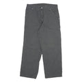 CARHARTT Mens Cotton Blend Grey Relaxed Straight Trousers W31 L26 Workwear Zip