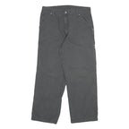 CARHARTT Mens Cotton Blend Grey Relaxed Straight Trousers W31 L26 Workwear Zip