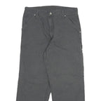 CARHARTT Mens Cotton Blend Grey Relaxed Straight Trousers W31 L26 Workwear Zip