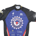 VOLEA Mens Black & Blue Spartans Cycling Jersey M Short Sleeve High Neck
