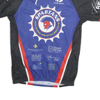 VOLEA Mens Black & Blue Spartans Cycling Jersey M Short Sleeve High Neck