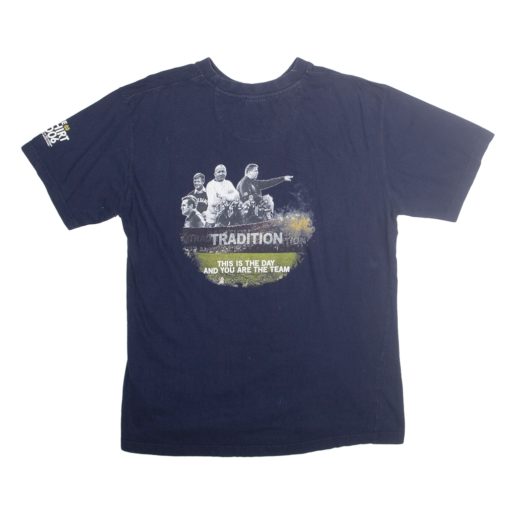 PRO EDGE Mens Navy Blue Notre Dame Football 2006 Graphic T-Shirt L Short Sleeve
